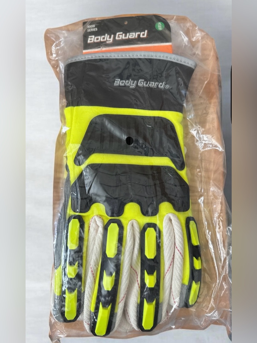 High-Visibility Yellow & Black Work Gloves